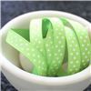 Order  Grosgrain Ribbon - Swiss Dot Apple Green/Candlelight